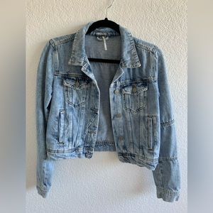 Free people Rumors denim jacket light wash size XS